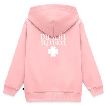 Dublin My Vision Irish Roots Ireland Pride - Kids Premium Organic Zip-up Hoodie - rose - Back - AI Model Kid Female (0cm)