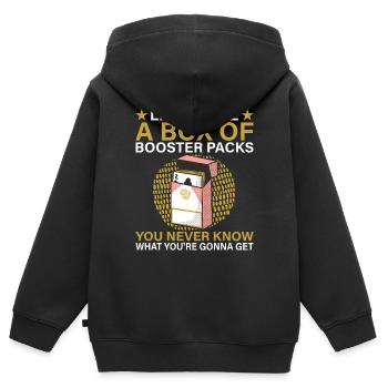 Kartenspiel Kartenspieler Pokern - Kinder Premium Organic Zip Hoodie - Schwarz - Hinten - AI Model Kid Male (0cm)