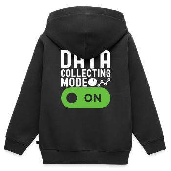 Analyste de données en science des données - Sweat Premium à capuche zippé enfant bio - noir - Dos - AI Model Kid Male (0cm)