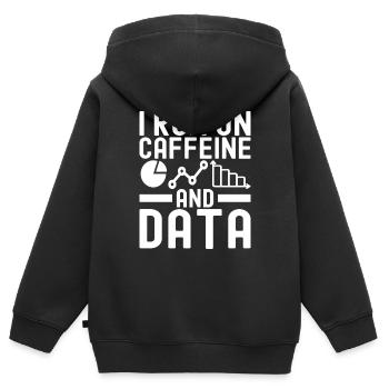 Analyste de données en science des données - Sweat Premium à capuche zippé enfant bio - noir - Dos - AI Model Kid Male (0cm)