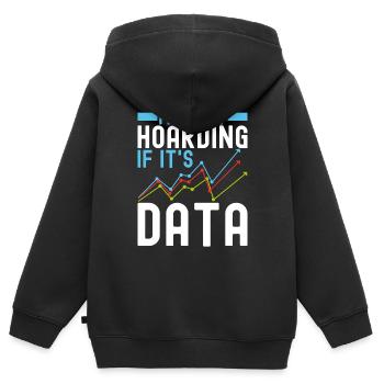 Analyste de données en science des données - Sweat Premium à capuche zippé enfant bio - noir - Dos - AI Model Kid Male (0cm)