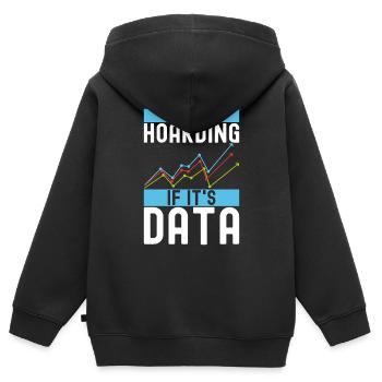 Analyste de données en science des données - Sweat Premium à capuche zippé enfant bio - noir - Dos - AI Model Kid Male (0cm)