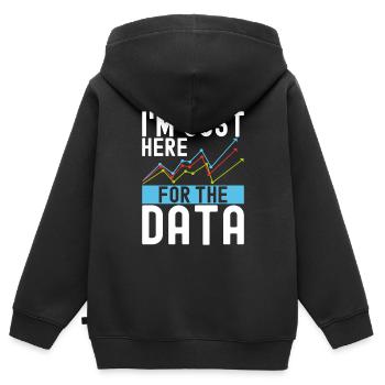 Analyste de données en science des données - Sweat Premium à capuche zippé enfant bio - noir - Dos - AI Model Kid Male (0cm)