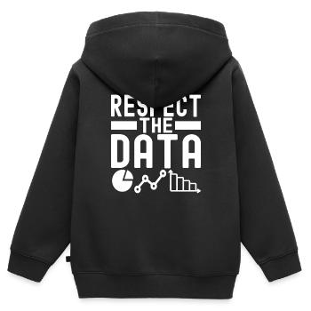 Analyste de données en science des données - Sweat Premium à capuche zippé enfant bio - noir - Dos - AI Model Kid Male (0cm)