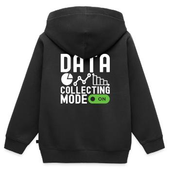 Analyste de données en science des données - Sweat Premium à capuche zippé enfant bio - noir - Dos - AI Model Kid Male (0cm)