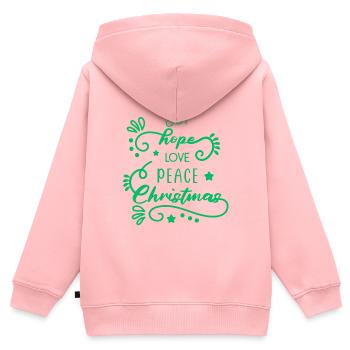 Grüner Weihnachtsbaum - Kinder Premium Organic Zip Hoodie - Rosa - Hinten - AI Model Kid Female (0cm)