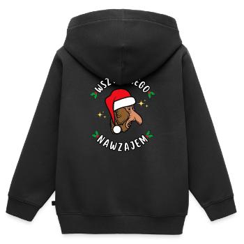 All Out - Lustiges Weihnachts-T-Shirt - Kinder Premium Organic Zip Hoodie - Schwarz - Hinten - AI Model Kid Male (0cm)