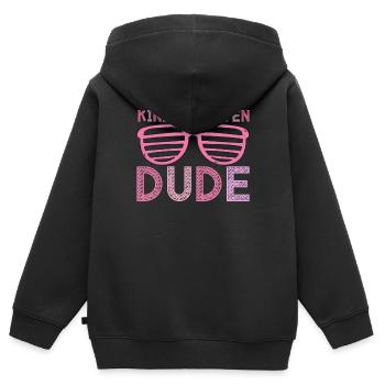 Maternelle Mec Drôle Pré École Maternelle Bff Meilleur Ami - Sweat Premium à capuche zippé enfant bio - noir - Dos - AI Model Kid Male (0cm)