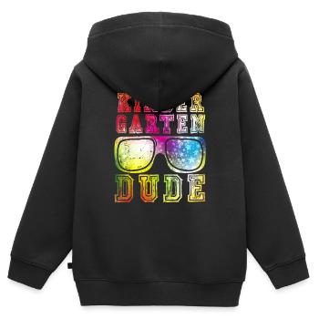 Maternelle Mec Drôle Pré École Maternelle Bff Meilleur Ami - Sweat Premium à capuche zippé enfant bio - noir - Dos - AI Model Kid Male (0cm)