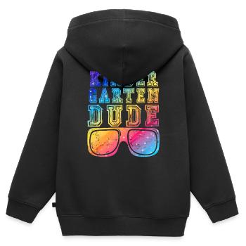 Maternelle Mec Drôle Pré École Maternelle Bff Meilleur Ami - Sweat Premium à capuche zippé enfant bio - noir - Dos - AI Model Kid Male (0cm)