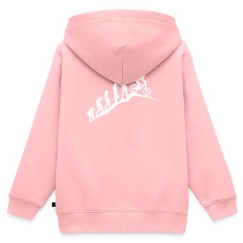 Mountainbike MTB Evolution Geschenk - Kinder Premium Organic Zip Hoodie - Rosa - Hinten - AI Model Kid Female (0cm)
