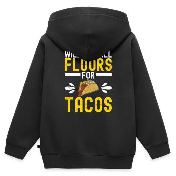 Tiler Floor Layer - Kids Premium Organic Zip-up Hoodie - black - Back - AI Model Kid Male (0cm)
