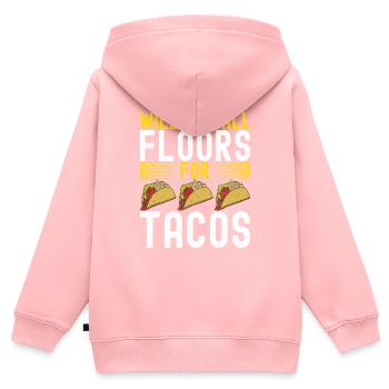 Tiler Floor Layer - Kids Premium Organic Zip-up Hoodie - rose - Back - AI Model Kid Female (0cm)
