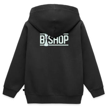 Coureur Pièce D’échecs Drôle Halloween Party Club - Sweat Premium à capuche zippé enfant bio - noir - Dos - AI Model Kid Male (0cm)