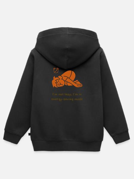 Ich bin nicht faul - Kinder Premium Organic Zip Hoodie - Schwarz