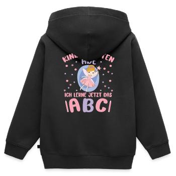 Bye Kindergarten Einhorn Kita Abgänger Mädchen - Kinder Premium Organic Zip Hoodie - Schwarz - Hinten - AI Model Kid Male (0cm)