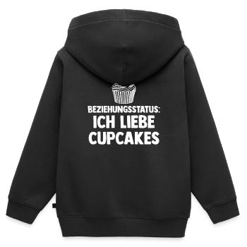 Beziehungsstatus Backen Cupcakes - Kinder Premium Organic Zip Hoodie - Schwarz - Hinten - AI Model Kid Male (0cm)