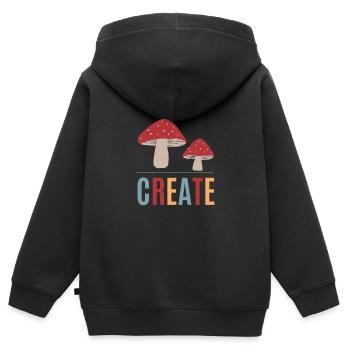 Schaffen - Kinder Premium Organic Zip Hoodie - Schwarz - Hinten - AI Model Kid Male (0cm)