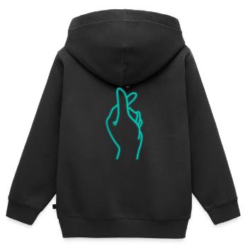 K-Pop-Fan Geschenk Koreanische Popmusik - Kinder Premium Organic Zip Hoodie - Schwarz - Hinten - AI Model Kid Male (0cm)