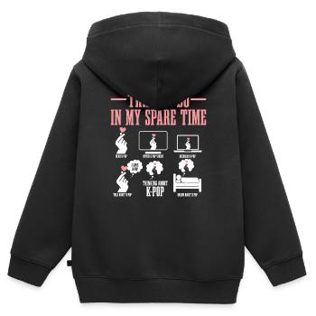K-Pop-Fan Geschenk Koreanische Popmusik - Kinder Premium Organic Zip Hoodie - Schwarz - Hinten - AI Model Kid Male (0cm)