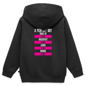 K-Pop Fan Geschenk Koreanische Popmusik - Kinder Premium Organic Zip Hoodie - Schwarz - Hinten - AI Model Kid Male (0cm)