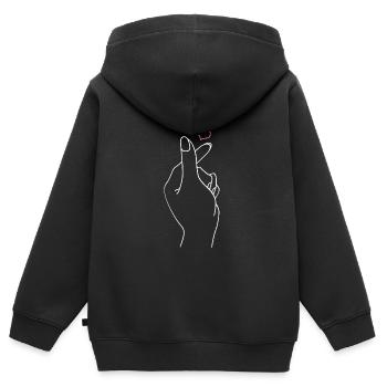 K-Pop-Fan Geschenk Koreanische Popmusik - Kinder Premium Organic Zip Hoodie - Schwarz - Hinten - AI Model Kid Male (0cm)