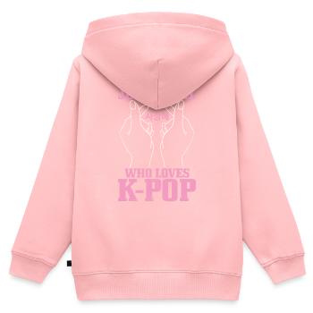 K-Pop Fan Gift Korean Pop Music - Kids Premium Organic Zip-up Hoodie - rose - Back - AI Model Kid Female (0cm)