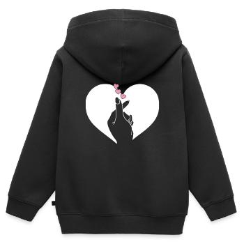 K-Pop-Fan Geschenk Koreanische Popmusik - Kinder Premium Organic Zip Hoodie - Schwarz - Hinten - AI Model Kid Male (0cm)