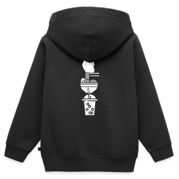 K-Pop-Fan Geschenk Koreanische Popmusik - Kinder Premium Organic Zip Hoodie - Schwarz - Hinten - AI Model Kid Male (0cm)