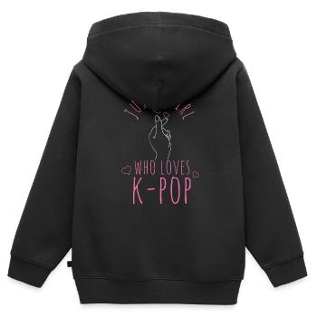 K-Pop-Fan Geschenk Koreanische Popmusik - Kinder Premium Organic Zip Hoodie - Schwarz - Hinten - AI Model Kid Male (0cm)