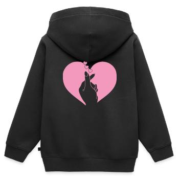 K-Pop-Fan Geschenk Koreanische Popmusik - Kinder Premium Organic Zip Hoodie - Schwarz - Hinten - AI Model Kid Male (0cm)