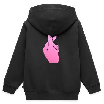 K-Pop-Fan Geschenk Koreanische Popmusik - Kinder Premium Organic Zip Hoodie - Schwarz - Hinten - AI Model Kid Male (0cm)