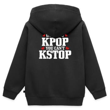 K-Pop-Fan Geschenk Koreanische Popmusik - Kinder Premium Organic Zip Hoodie - Schwarz - Hinten - AI Model Kid Male (0cm)