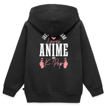 K-Pop-Fan Geschenk Koreanische Popmusik - Kinder Premium Organic Zip Hoodie - Schwarz - Hinten - AI Model Kid Male (0cm)