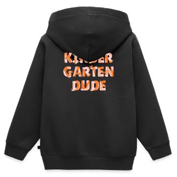 Maternelle Mec Drôle Pré École Maternelle Bff Meilleur Ami - Sweat Premium à capuche zippé enfant bio - noir - Dos - AI Model Kid Male (0cm)
