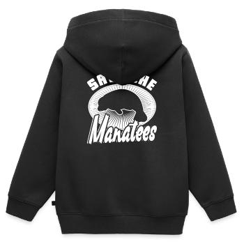 Rettet Die Seekühe Wassertiere Seekühe - Kinder Premium Organic Zip Hoodie - Schwarz - Hinten - AI Model Kid Male (0cm)