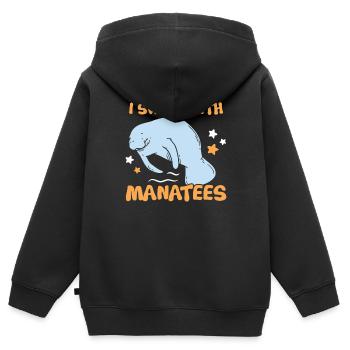 Ich Schwamm Mit Seekühen Wassertiere Seekühe - Kinder Premium Organic Zip Hoodie - Schwarz - Hinten - AI Model Kid Male (0cm)