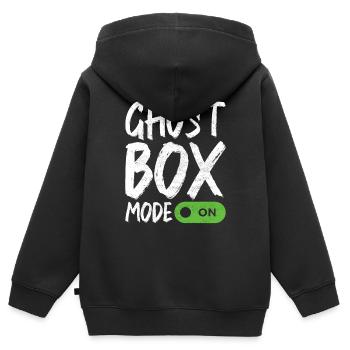 Enquêteur paranormal Chasse aux fantômes - Sweat Premium à capuche zippé enfant bio - noir - Dos - AI Model Kid Male (0cm)