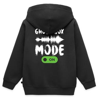 Enquêteur paranormal Chasse aux fantômes - Sweat Premium à capuche zippé enfant bio - noir - Dos - AI Model Kid Male (0cm)