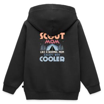 Scout Mom Level Up: Ultimate Cool Tee - Kinder Premium Organic Zip Hoodie - Schwarz - Hinten - AI Model Kid Male (0cm)