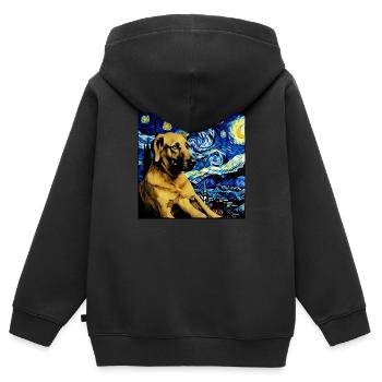 Deutscher Schäferhund Lustiger Hund Beliebtes - Kinder Premium Organic Zip Hoodie - Schwarz - Hinten - AI Model Kid Male (0cm)