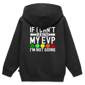 Enquêteur paranormal Chasse aux fantômes - Sweat Premium à capuche zippé enfant bio - noir - Dos - AI Model Kid Male (0cm)
