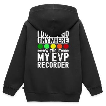 Enquêteur paranormal Chasse aux fantômes - Sweat Premium à capuche zippé enfant bio - noir - Dos - AI Model Kid Male (0cm)