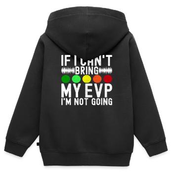 Enquêteur paranormal Chasse aux fantômes - Sweat Premium à capuche zippé enfant bio - noir - Dos - AI Model Kid Male (0cm)
