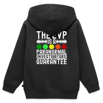 Enquêteur paranormal Chasse aux fantômes - Sweat Premium à capuche zippé enfant bio - noir - Dos - AI Model Kid Male (0cm)