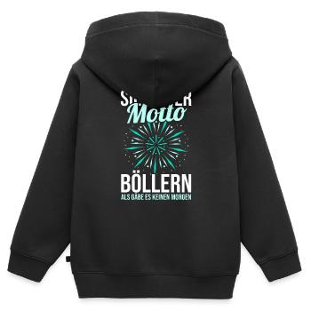 Neujahr Feuerwerk Silvester - Kinder Premium Organic Zip Hoodie - Schwarz - Hinten - AI Model Kid Male (0cm)
