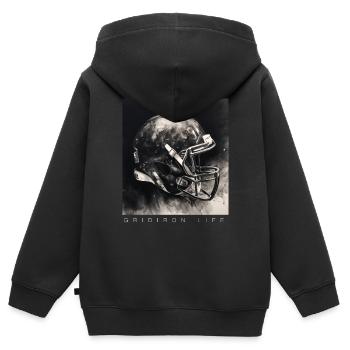 Gridiron Football Touchdown am amerikanischen Spieltag - Kinder Premium Organic Zip Hoodie - Schwarz - Hinten - AI Model Kid Male (0cm)