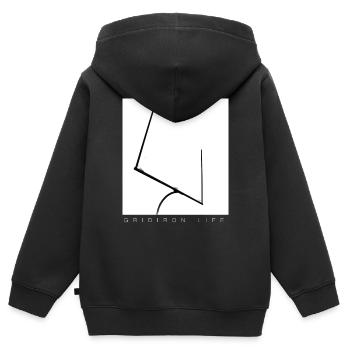 Gridiron Football Touchdown am amerikanischen Spieltag - Kinder Premium Organic Zip Hoodie - Schwarz - Hinten - AI Model Kid Male (0cm)