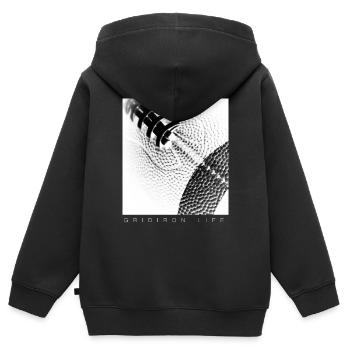 Gridiron Football American Spieltag Touchdown Herzog - Kinder Premium Organic Zip Hoodie - Schwarz - Hinten - AI Model Kid Male (0cm)