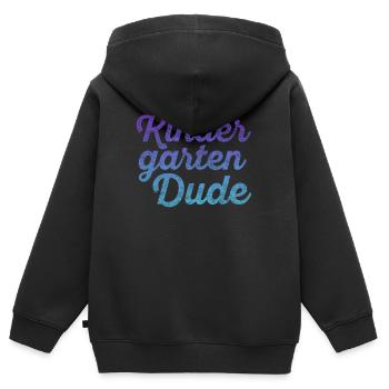 Kindergarten Dude Lustige Vorschule Bff - Kinder Premium Organic Zip Hoodie - Schwarz - Hinten - AI Model Kid Male (0cm)